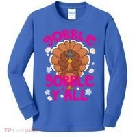 Gobble Gobble Yall Cute Turkey Funny Thanksgiving Gift Kids Long Sleeve Shirt thumb 0