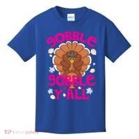 Gobble Gobble Yall Cute Turkey Funny Thanksgiving Gift Kids T-Shirt thumb 0