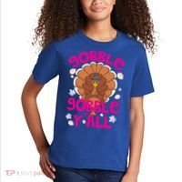Gobble Gobble Yall Cute Turkey Funny Thanksgiving Gift Kids T-Shirt thumb 2