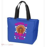 Gobble Gobble Yall Cute Turkey Funny Thanksgiving Gift Tote Bag thumb 3