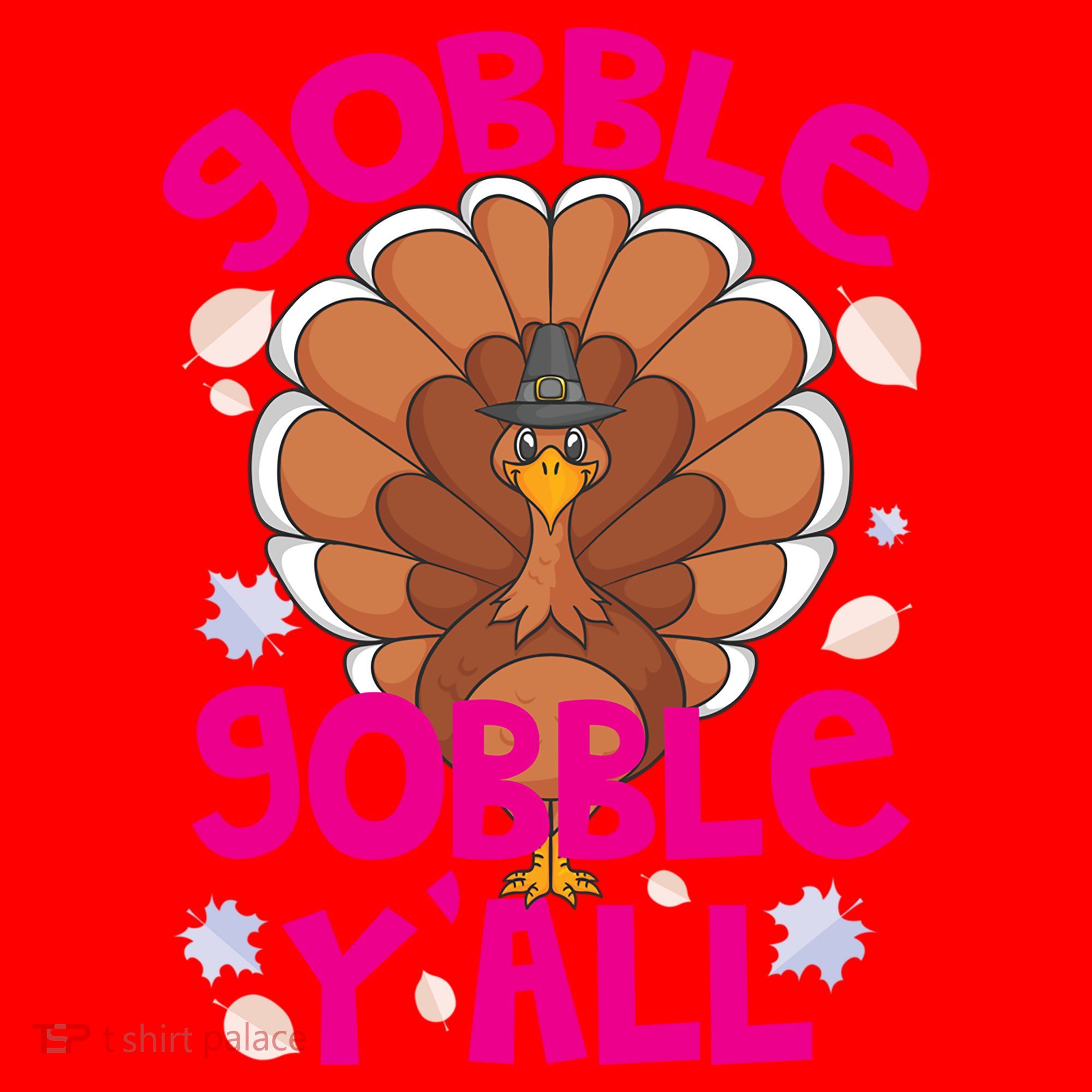 Gobble Gobble Yall Cute Turkey Funny Thanksgiving Gift Santa Hat