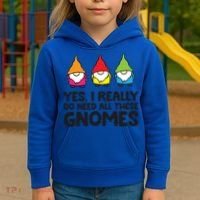 Garden Gnome Yes I Really Do Need All These Gnomes Gift Kids Hoodie thumb 3