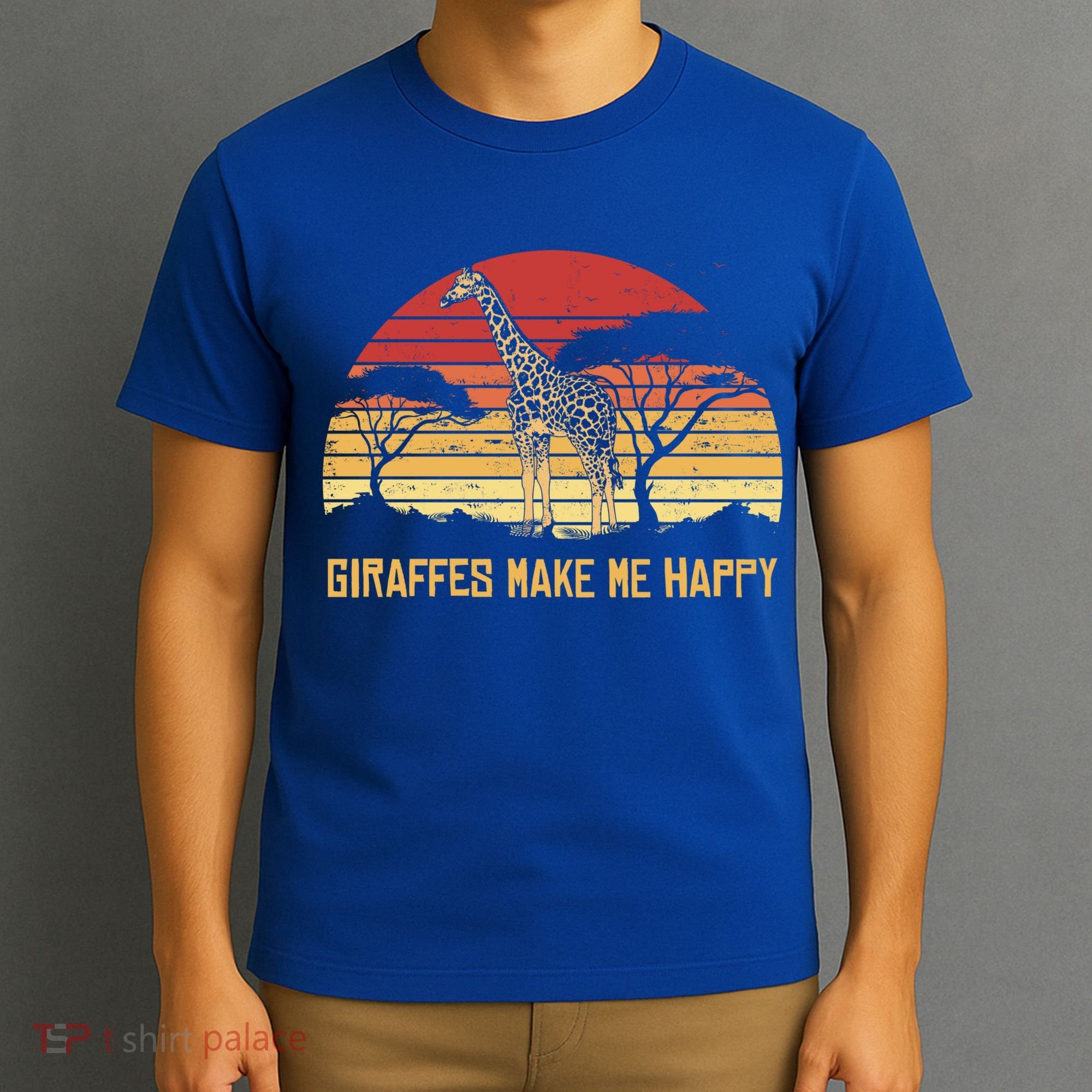Giraffe Gift Zookeeper Gift Vintage African Sw Gift T-Shirt