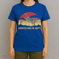 Giraffe Gift Zookeeper Gift Vintage African Sw Gift T-Shirt thumb 4