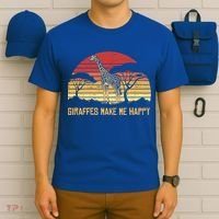 Giraffe Gift Zookeeper Gift Vintage African Sw Gift T-Shirt thumb 6