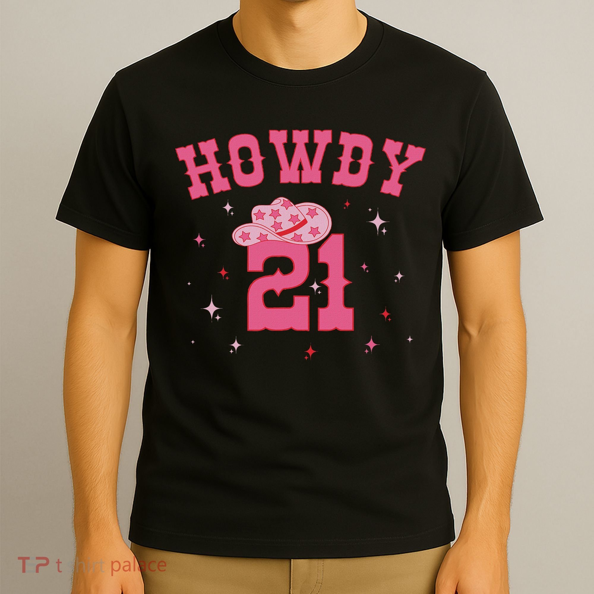 Groovy Howdy 21 Funny Retro Cowgirl Awesome 21st Birthday T-Shirt