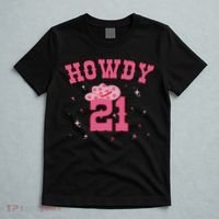 Groovy Howdy 21 Funny Retro Cowgirl Awesome 21st Birthday T-Shirt thumb 5