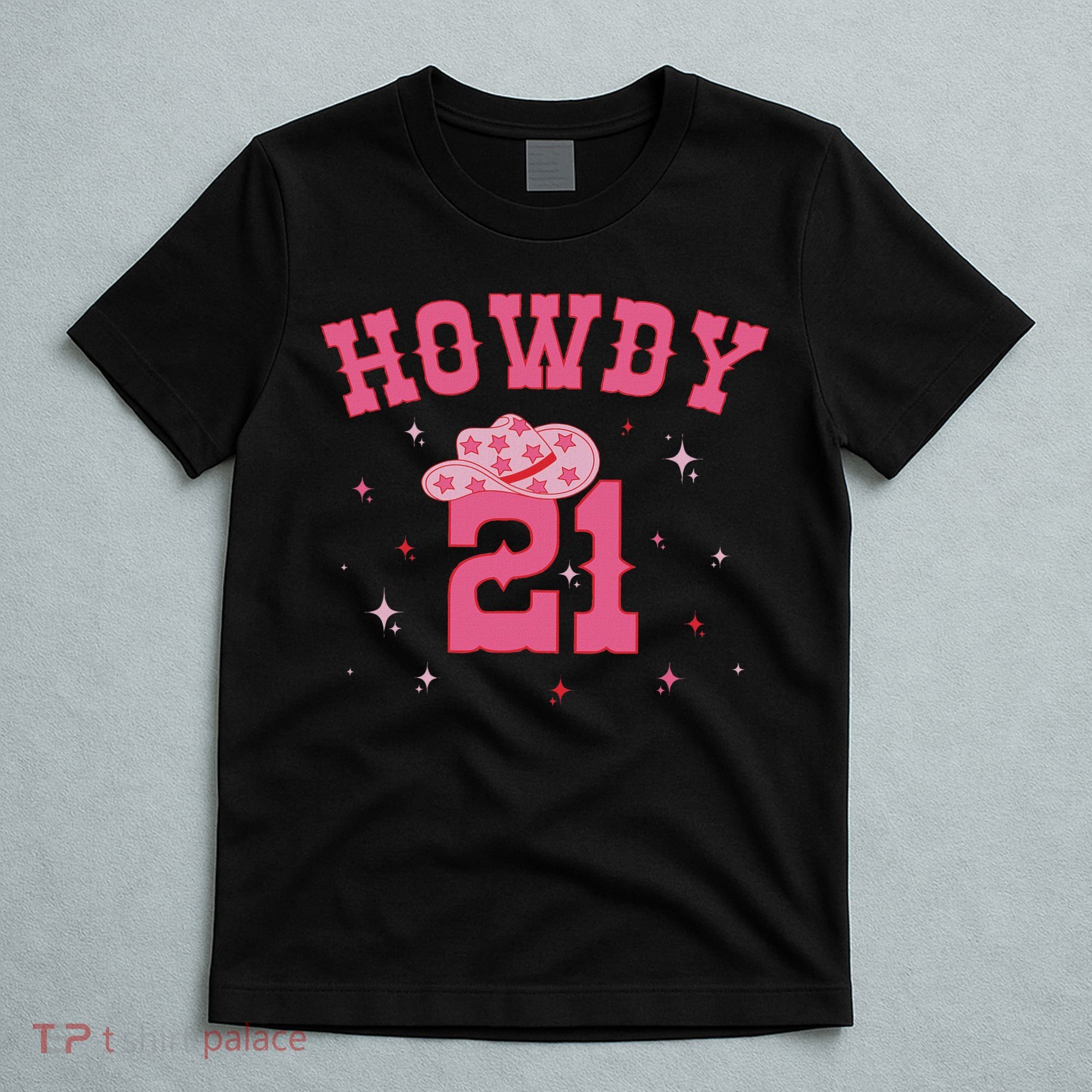 Groovy Howdy 21 Funny Retro Cowgirl Awesome 21st Birthday T-Shirt