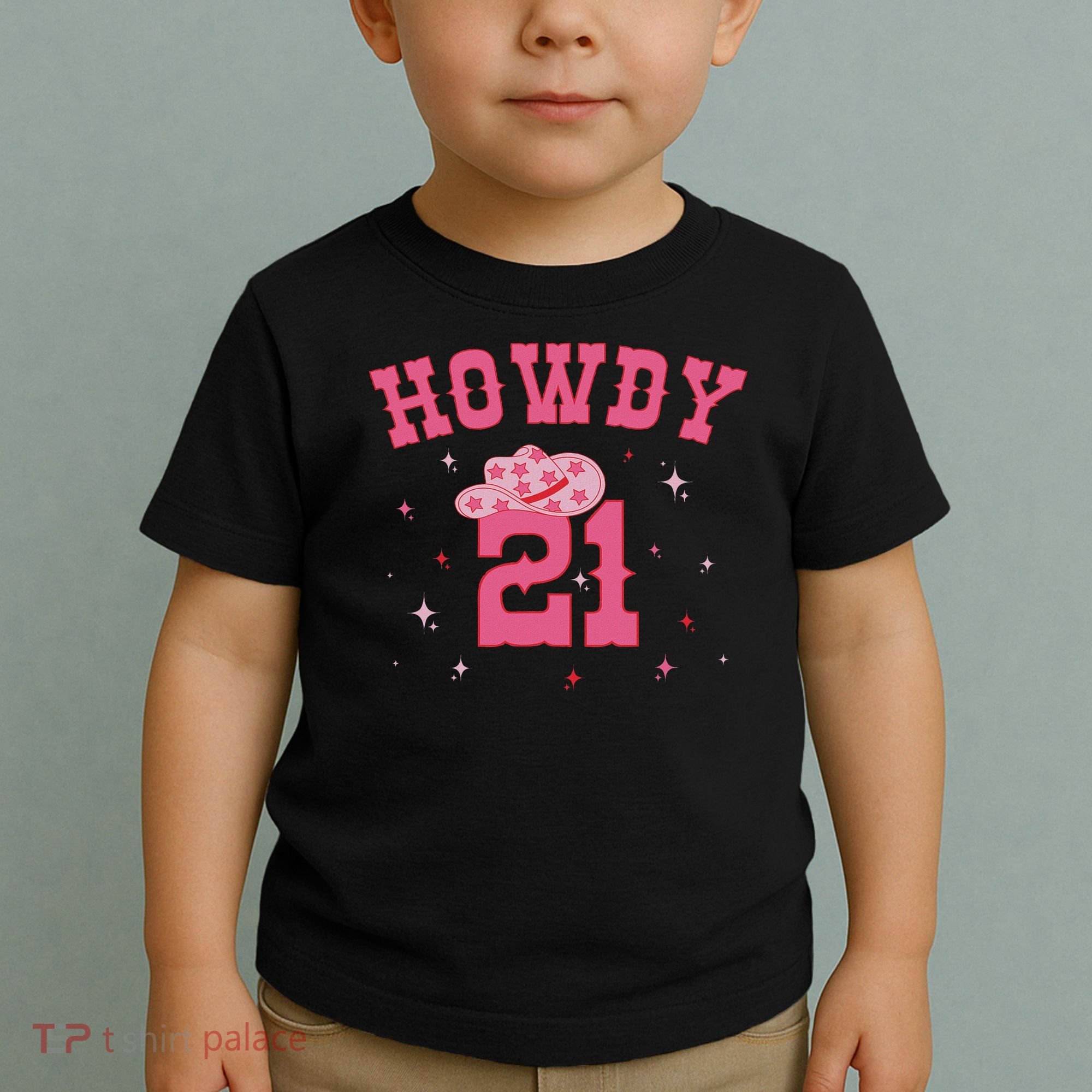 Groovy Howdy 21 Funny Retro Cowgirl Awesome 21st Birthday Toddler T-Shirt