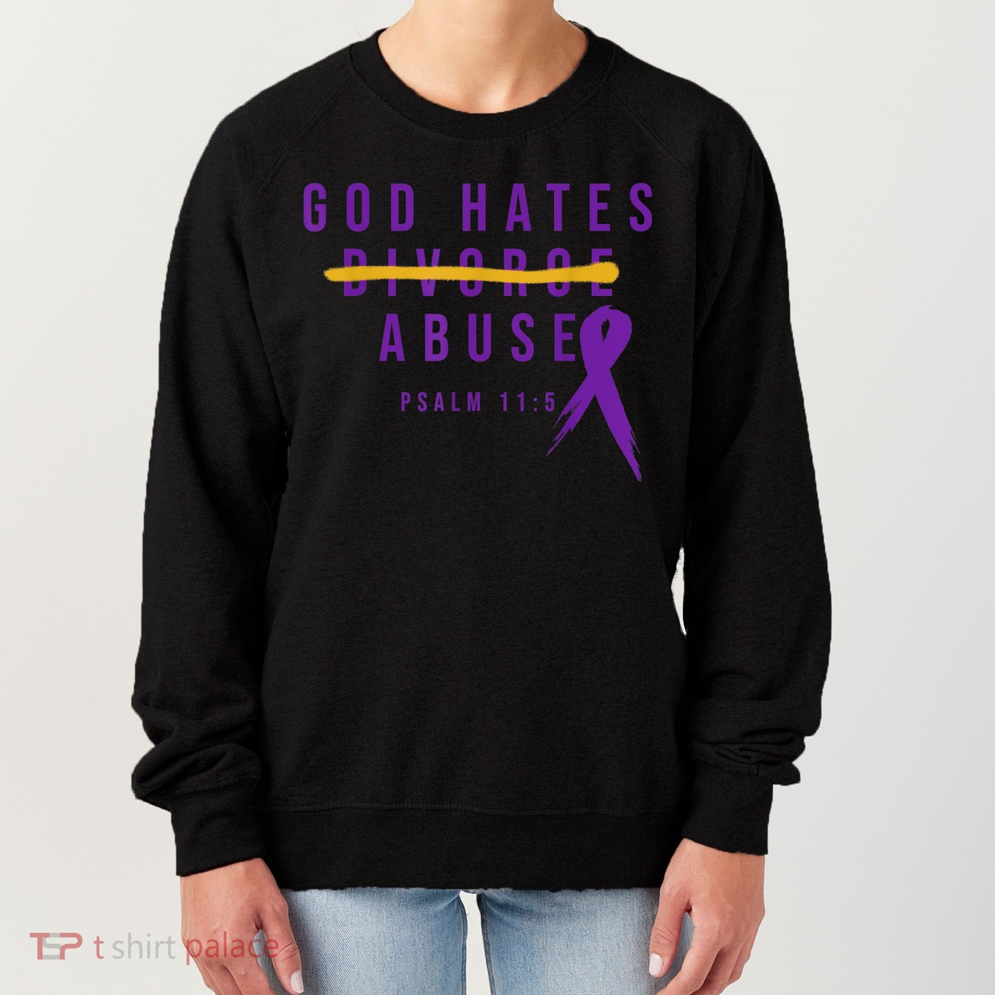 God Hates Abuse Women's Sweatshirt