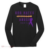 God Hates Abuse Long Sleeve Shirt thumb 0