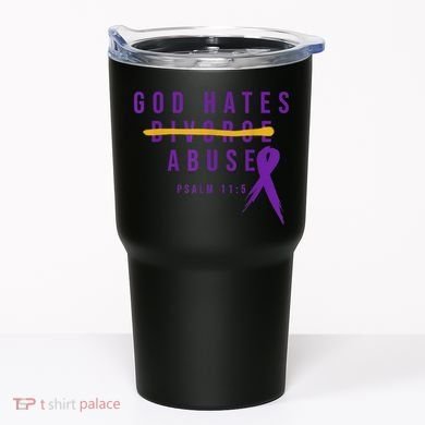God Hates Abuse Tumbler