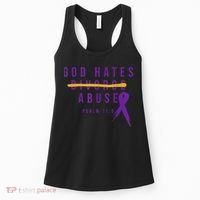 God Hates Abuse Women's Tank Top thumb 0