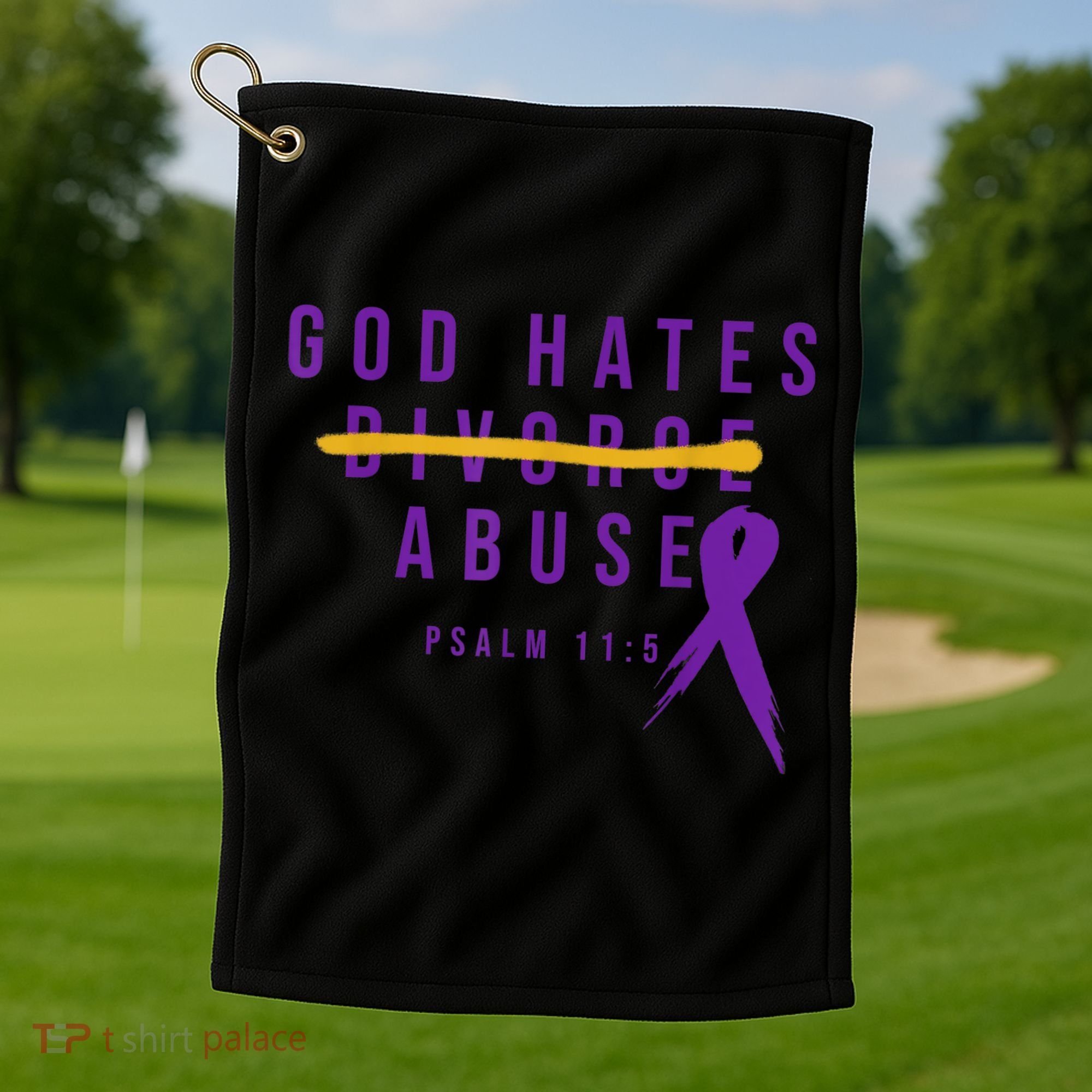 God Hates Abuse Golf Towel
