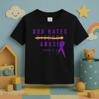 God Hates Abuse Toddler T-Shirt thumb 3