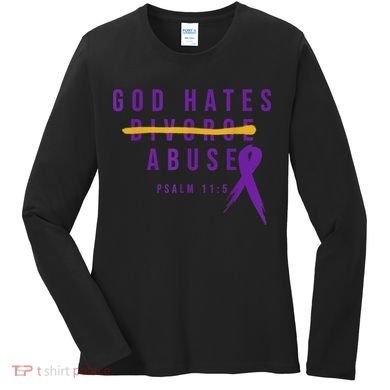 God Hates Abuse Women's Long Sleeve Shirt