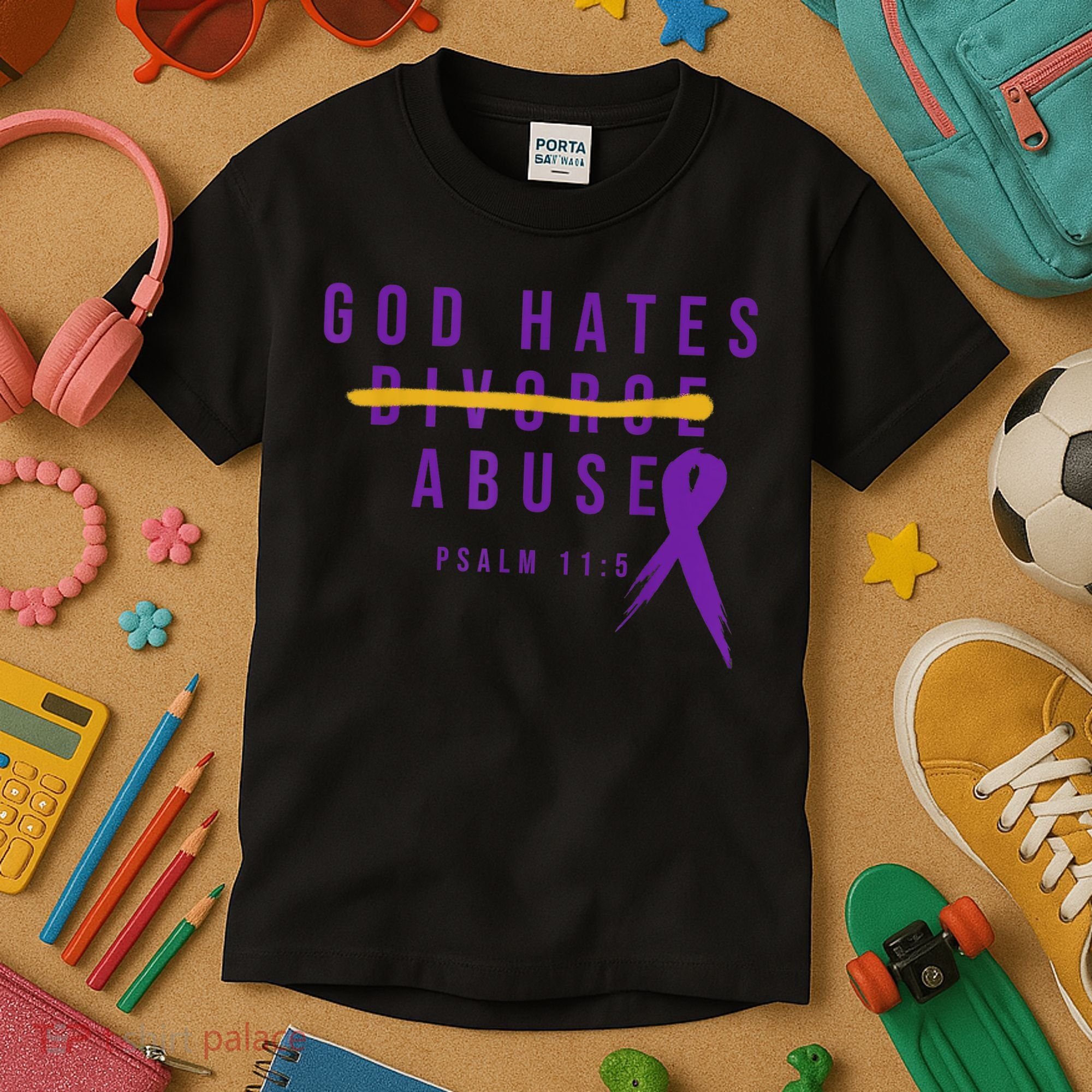 God Hates Abuse Kids T-Shirt