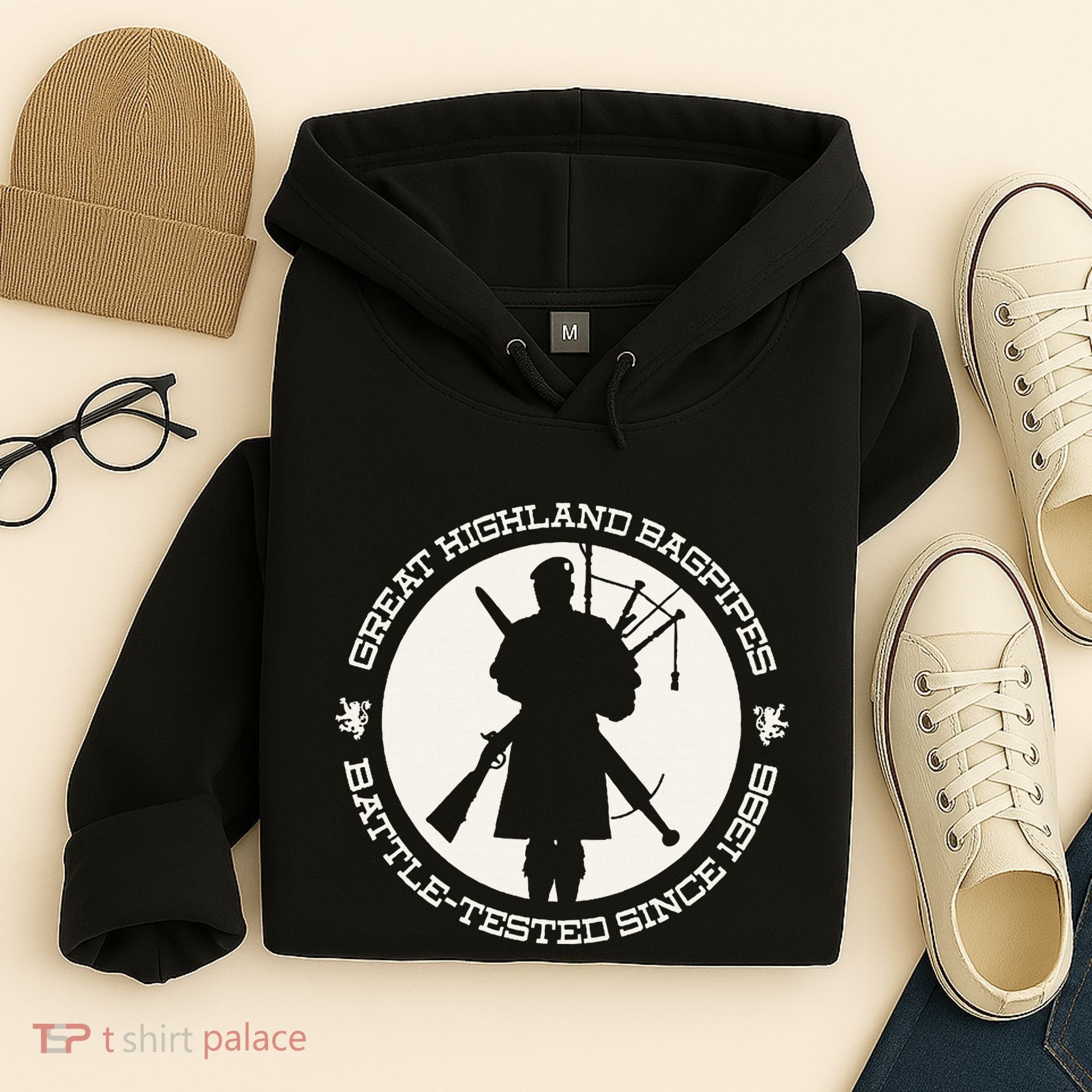 Great Highland Bagpipes Battle Tested Since 1396 Hoodie
