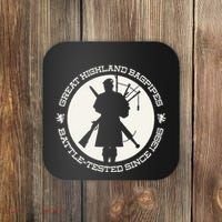 Great Highland Bagpipes Battle Tested Since 1396 Coaster thumb 0