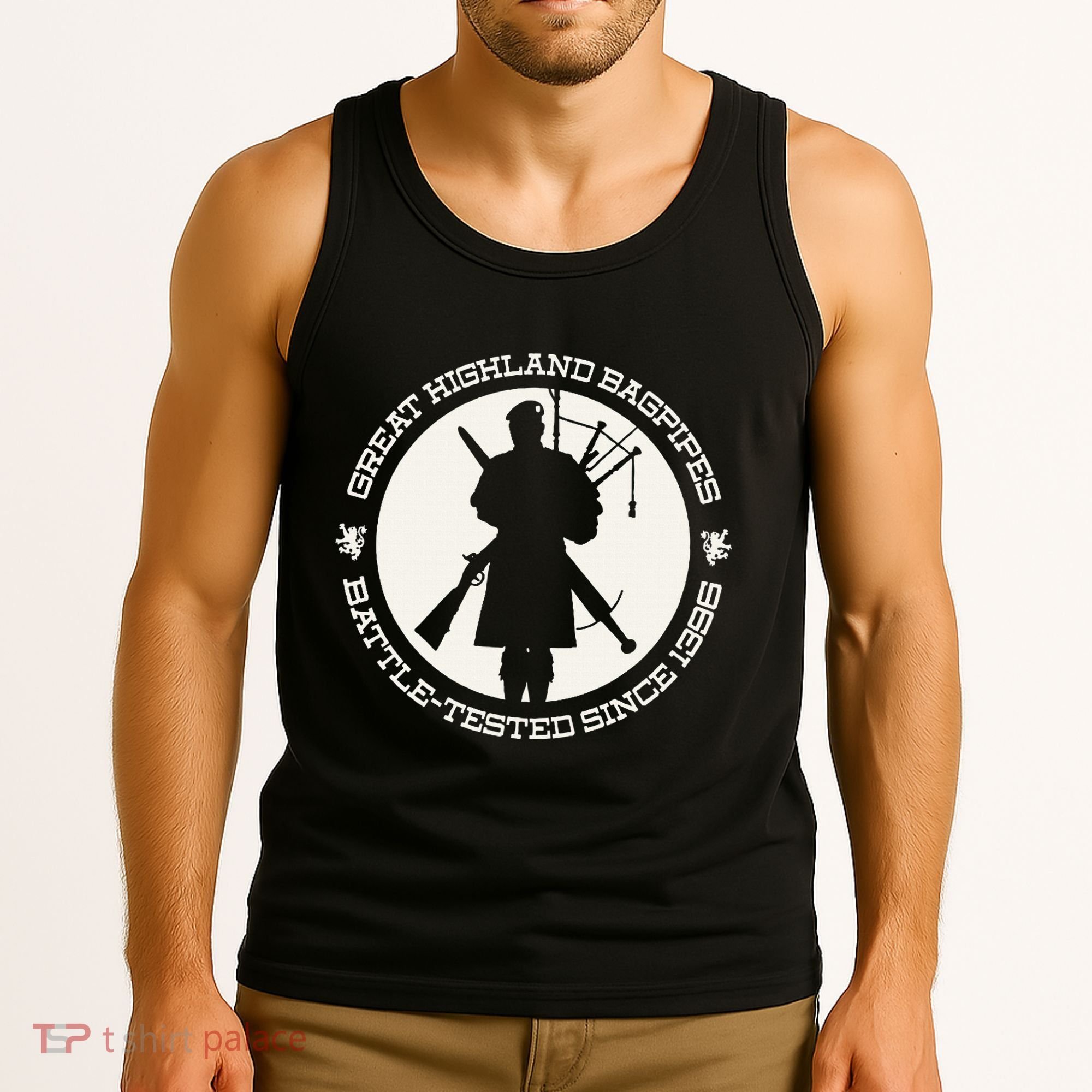 Great Highland Bagpipes Battle Tested Since 1396 Tank Top