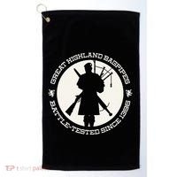 Great Highland Bagpipes Battle Tested Since 1396 Golf Towel thumb 0