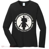 Great Highland Bagpipes Battle Tested Since 1396 Women's Long Sleeve Shirt thumb 0