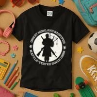 Great Highland Bagpipes Battle Tested Since 1396 Kids T-Shirt thumb 3