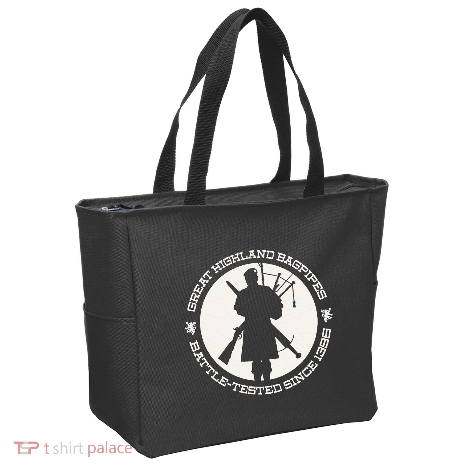Great Highland Bagpipes Battle Tested Since 1396 Tote Bag
