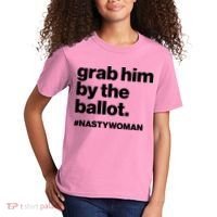 Grab Him By The Ballot #Nastywoman Kids T-Shirt thumb 2