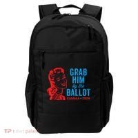 Grab Him By The Ballot Kamala 2024 Funny Harris Election Backpack thumb 0