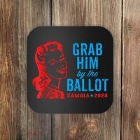 Grab Him By The Ballot Kamala 2024 Funny Harris Election Coaster thumb 0
