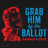 Grab Him By The Ballot Kamala 2024 Funny Harris Election Toddler Hoodie thumb 2