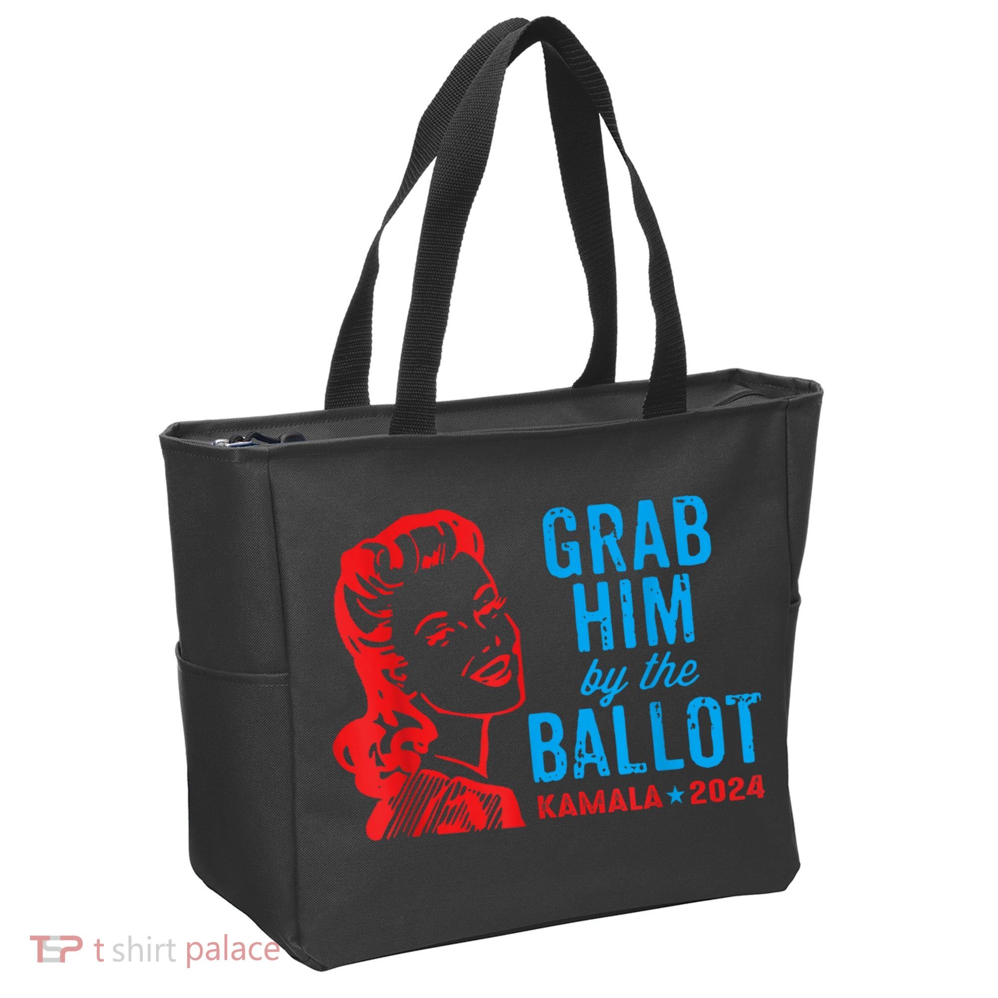 Grab Him By The Ballot Kamala 2024 Funny Harris Election Tote Bag