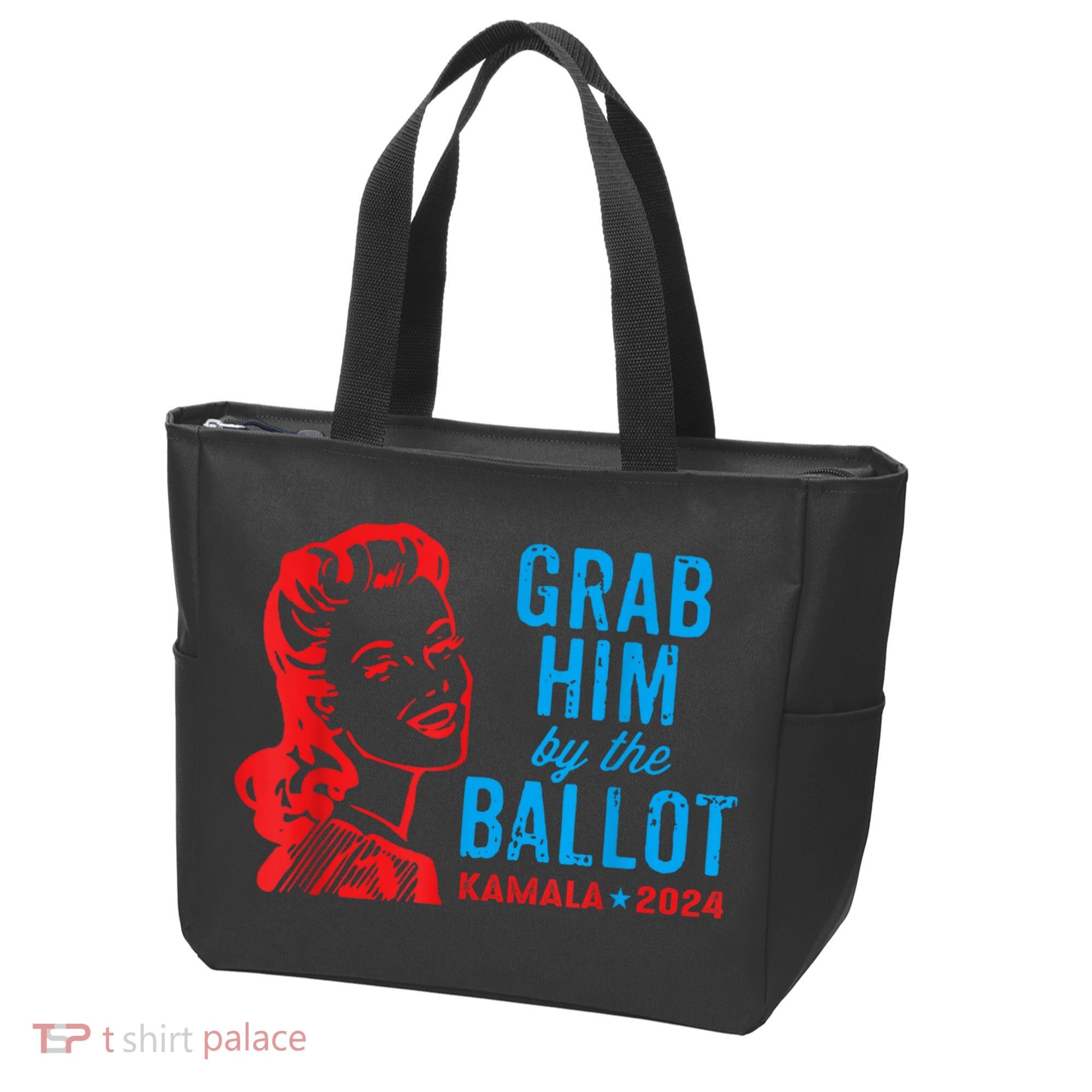 Grab Him By The Ballot Kamala 2024 Funny Harris Election Tote Bag