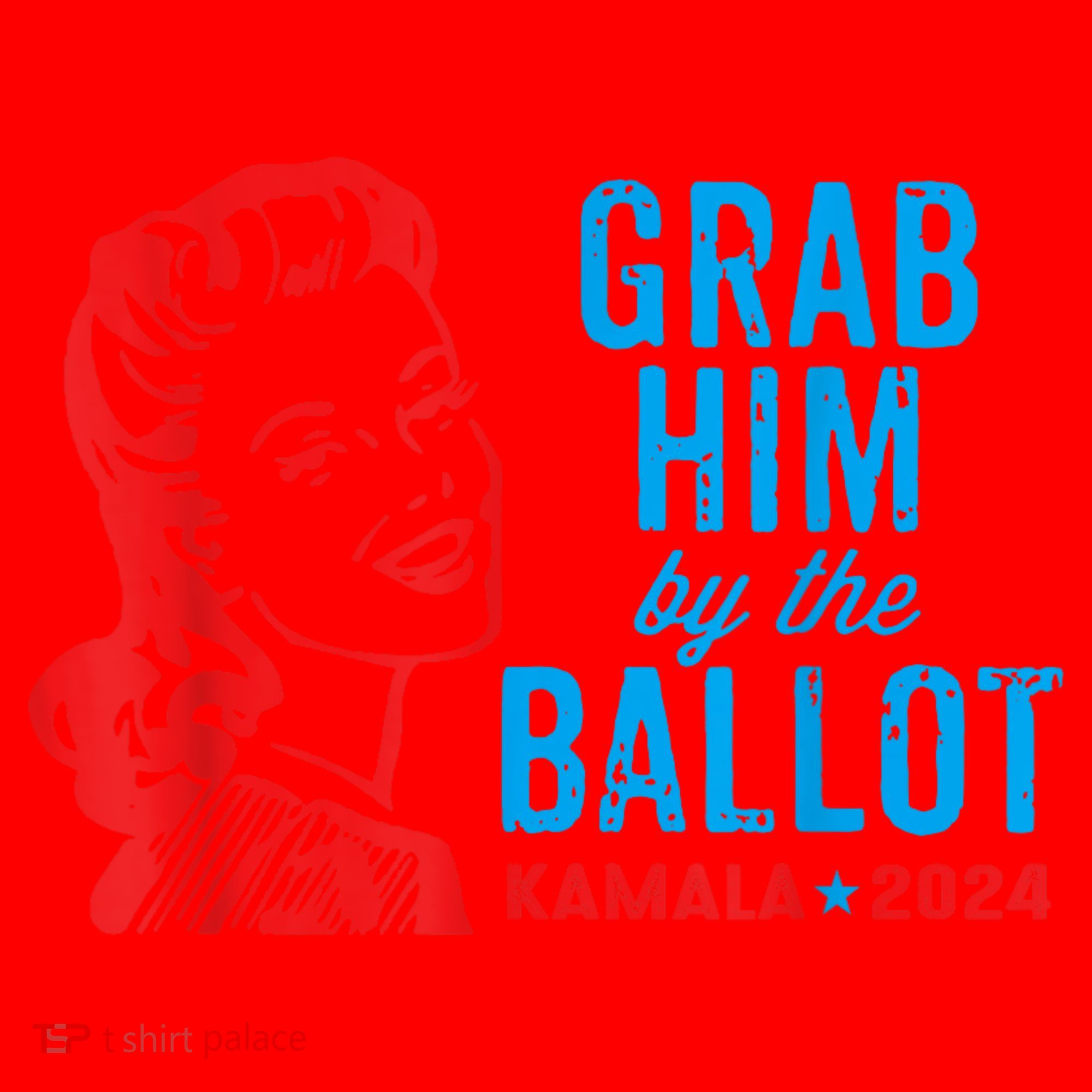 Grab Him By The Ballot Kamala 2024 Funny Harris Election Santa Hat