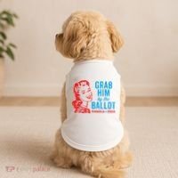 Grab Him By The Ballot Kamala 2024 Funny Harris Election Doggie Tank thumb 2