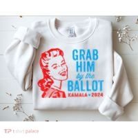 Grab Him By The Ballot Kamala 2024 Funny Harris Election Sweatshirt thumb 2