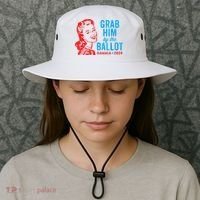 Grab Him By The Ballot Kamala 2024 Funny Harris Election Bucket Hat thumb 3
