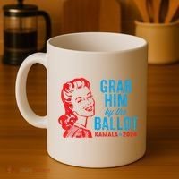 Grab Him By The Ballot Kamala 2024 Funny Harris Election Coffee Mug thumb 4