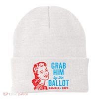 Grab Him By The Ballot Kamala 2024 Funny Harris Election Beanie thumb 0