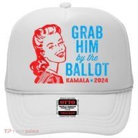 Grab Him By The Ballot Kamala 2024 Funny Harris Election Hat thumb 0