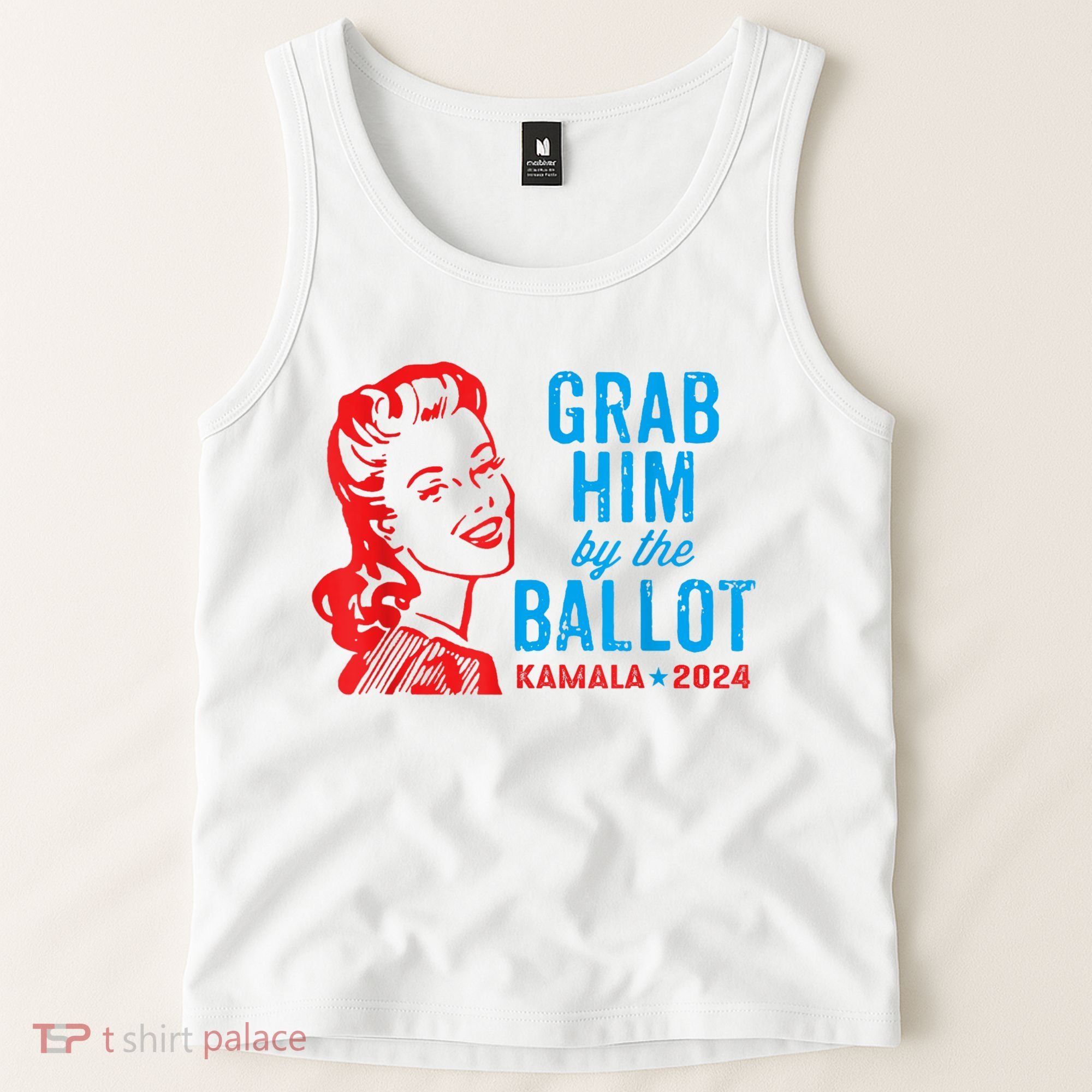 Grab Him By The Ballot Kamala 2024 Funny Harris Election Tank Top