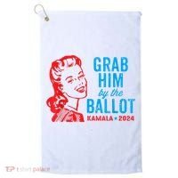 Grab Him By The Ballot Kamala 2024 Funny Harris Election Golf Towel thumb 0