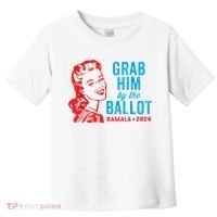 Grab Him By The Ballot Kamala 2024 Funny Harris Election Toddler T-Shirt thumb 0