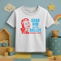 Grab Him By The Ballot Kamala 2024 Funny Harris Election Toddler T-Shirt thumb 3