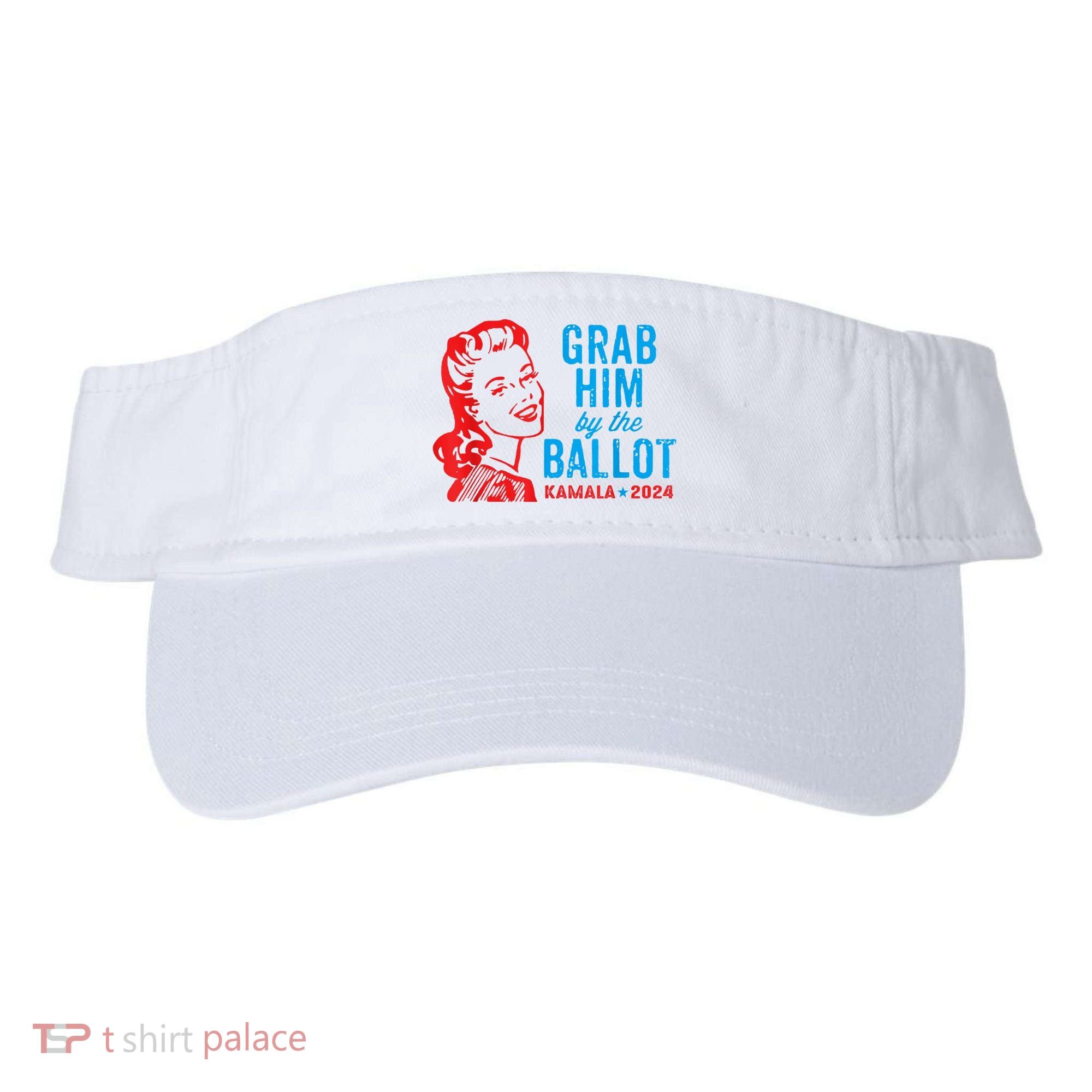 Grab Him By The Ballot Kamala 2024 Funny Harris Election Visor
