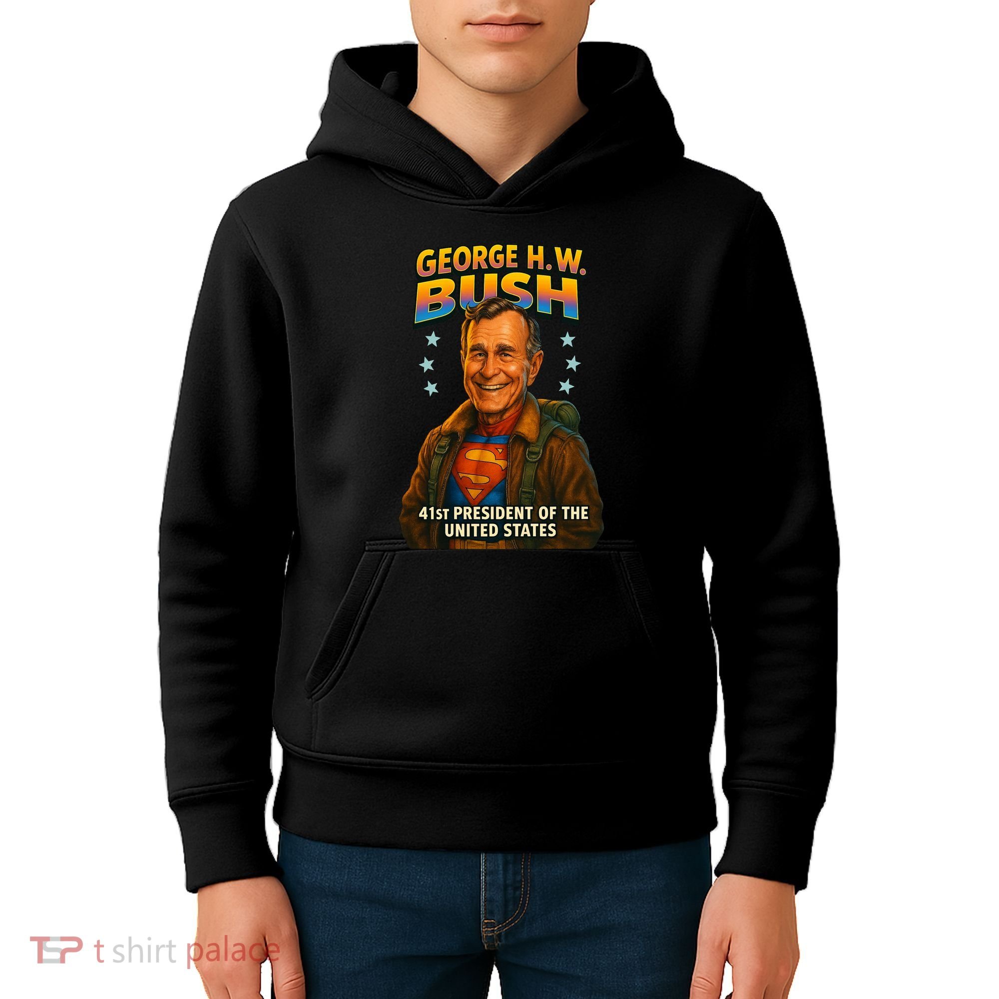 George H.W. Bush The Presidential Chronicles Kids Hoodie