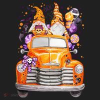 Gnome Halloween Boo Truck Women's Sweatshirt thumb 2