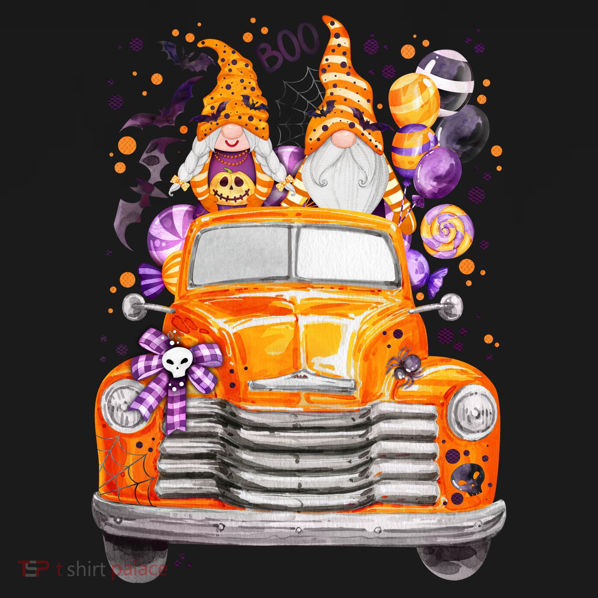 Gnome Halloween Boo Truck Tote Bag