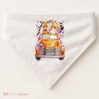 Gnome Halloween Boo Truck USA-Made Doggie Bandana thumb 0